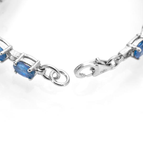 Silver cyanite bangle Purity